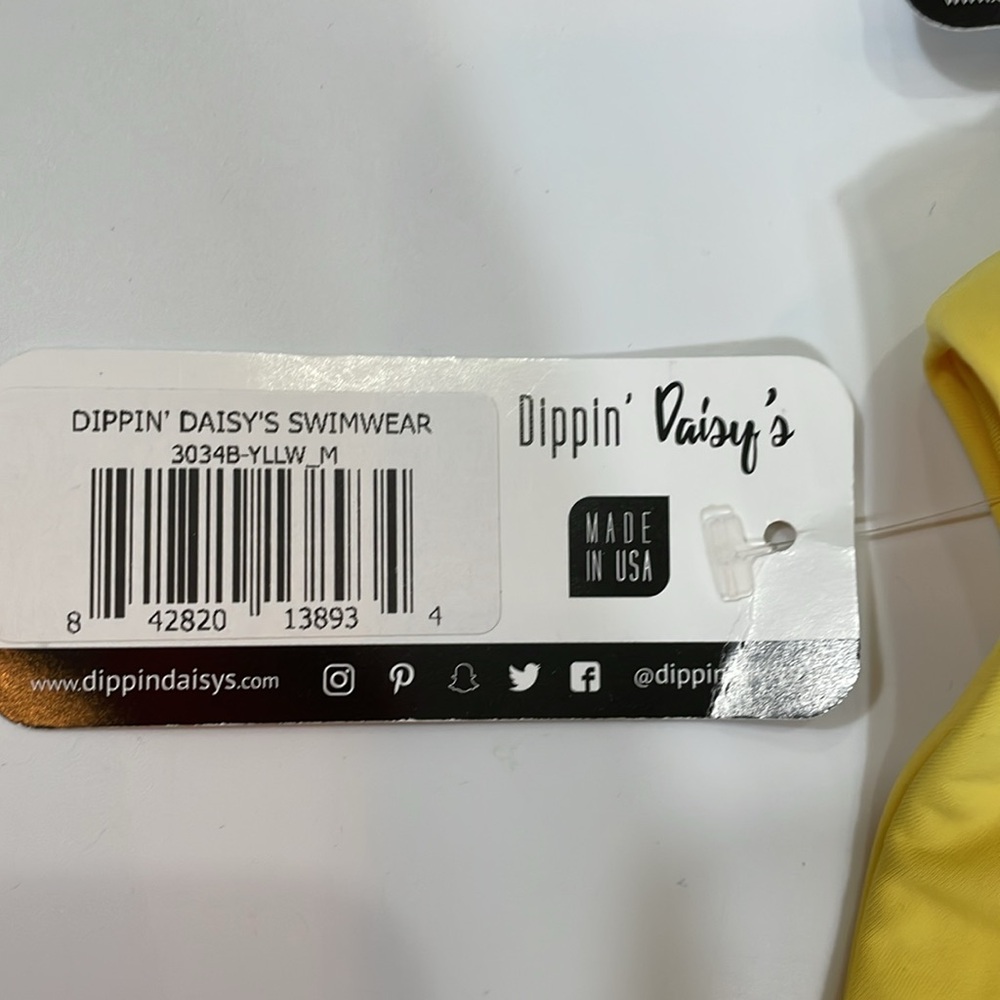 Dippin Daisy’s Bikini Set Size M NWT Yellow - Picture 6 of 12